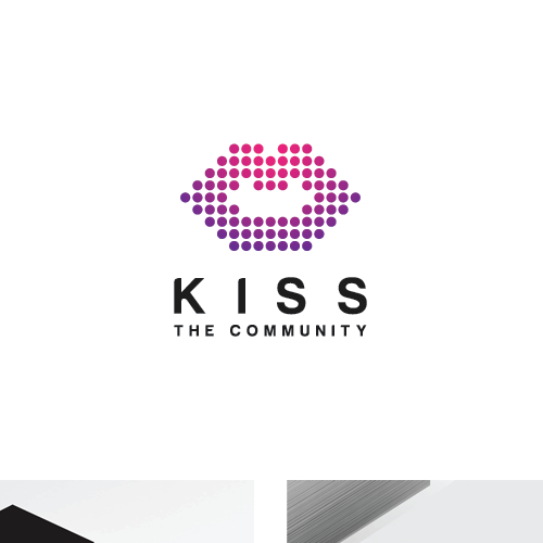 Lips design with the title 'Kiss logo'