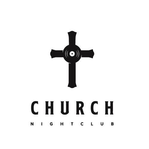 Pictorial logo with the title 'CHURCH - Nightclub'