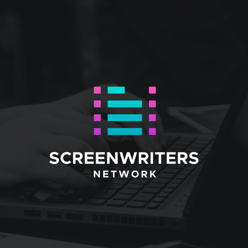 Movie logo with the title 'Screenwriters Network Logo Design'