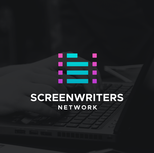 TV logo with the title 'Screenwriters Network Logo Design'