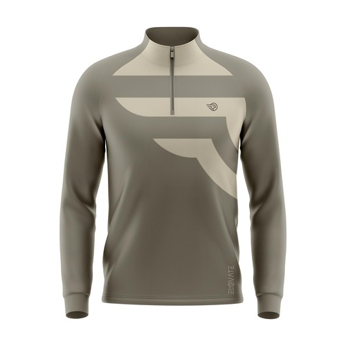 Polo design with the title 'half zip polo for elevate brand'