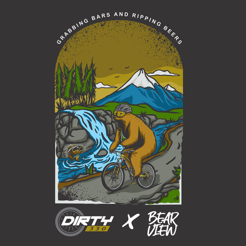 Animal t-shirt with the title 'dirty 330 x bear view'