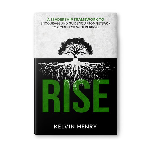 Leadership book cover with the title 'RISE: A Leadership Framework to Encourage and Guide You from Setback to Comeback with Purpose'