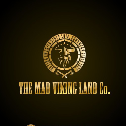 Masculine brand with the title 'The Mad Viking Land Co'
