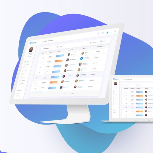 CRM design with the title 'MoversTech'