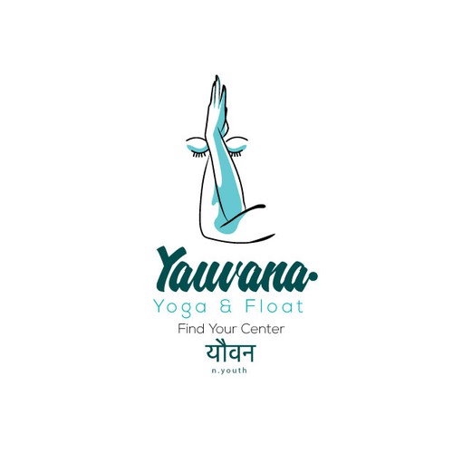 Relaxation logo with the title 'Yauvana Logo Yoga'