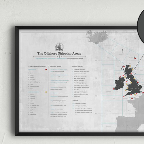 Wall art design with the title 'Infographic Map'