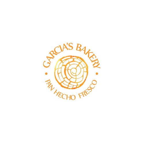 Paper design with the title 'Garcia's Bakery. Logo for produce and sell traditional Mexican bread.'