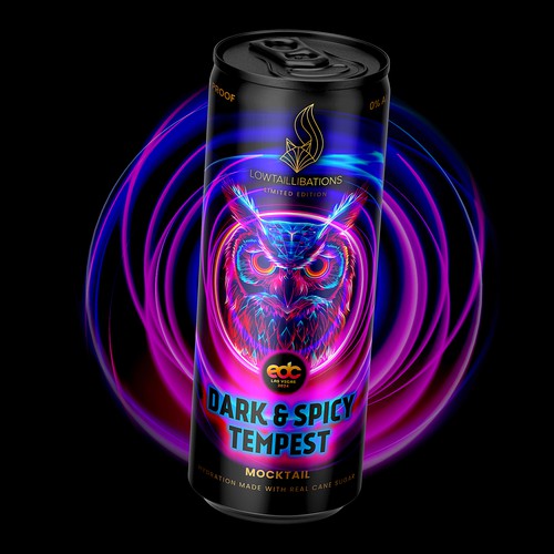 Creative label with the title 'Mocktail / Limited Edition'