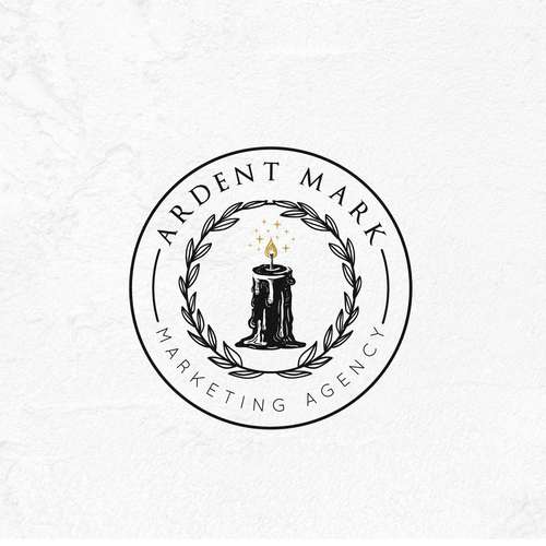 Candle logo with the title 'Ardent Mark logo'