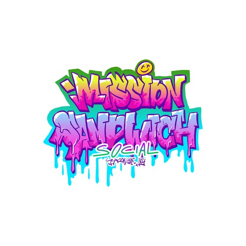 Hip hop t-shirt with the title 'Mission Sandwich Graffiti '