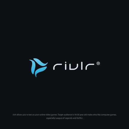 Blue bird logo with the title 'rivlr Logo'