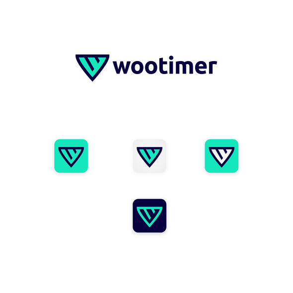 Web logo with the title 'Winning Logo Contest - Wootimer'