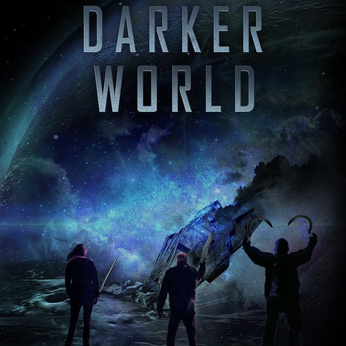 Galaxy design with the title 'Book cover for sci-fi fantasy'