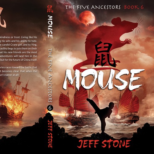 Adventure design with the title 'MOUSE - The Five Ancestors, Book 6'