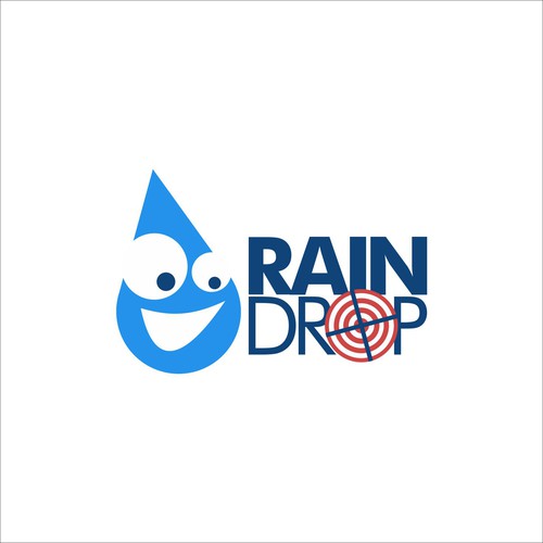 Rain logo with the title 'Rain drop shooting'