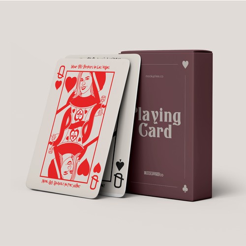 Playing card design with the title 'Retro playing card design'
