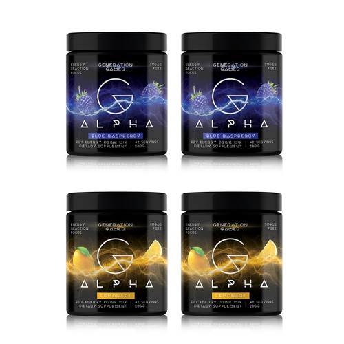 Game packaging with the title 'Powdered drink mix for gamers'
