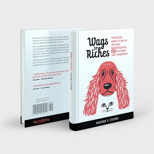 Cute book cover with the title ''Wags to Riches' book cover'