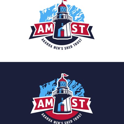 Modern logo for Akaroa Men's Shed Trust.