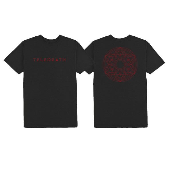 Elegant t-shirt with the title 'TELEDEATH T-Shirt Design'