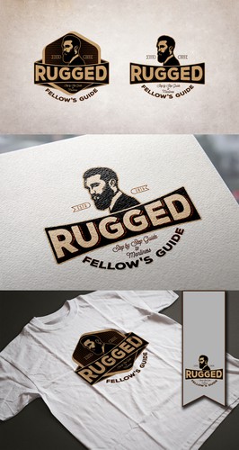 Beard design with the title 'A rugged logo '