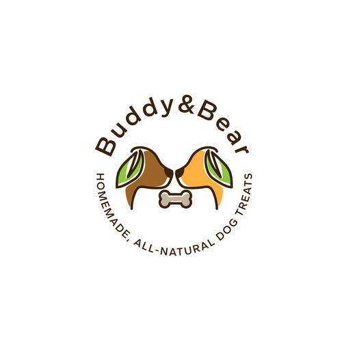 Bone logo with the title 'Buddy & Bear Dog Treats'