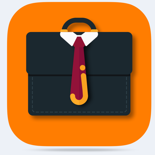 Tie design with the title 'Icon design for iOS app'