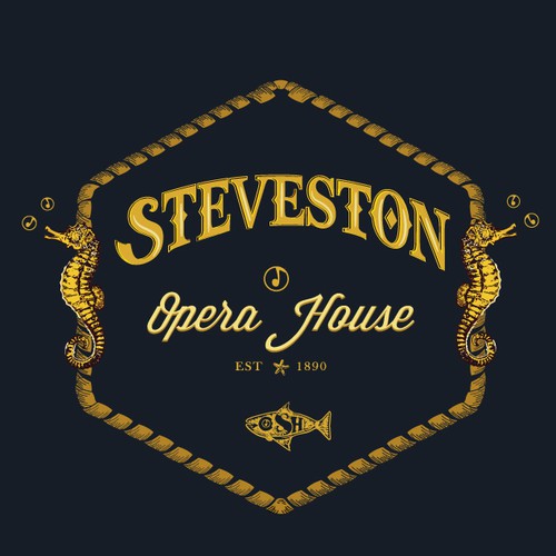 Music logo with the title 'Steveston Opera House'