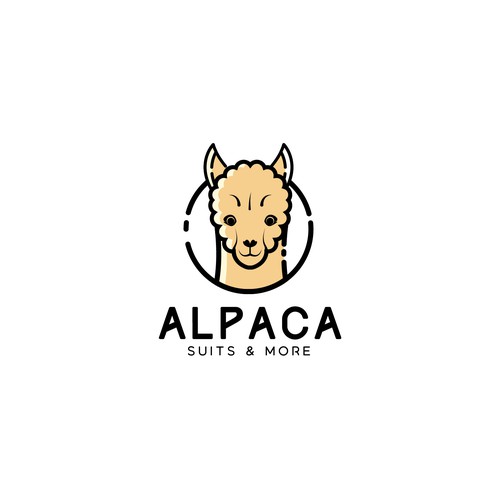 Alpaca logo with the title 'Men's suit brand needs a Logo Design'