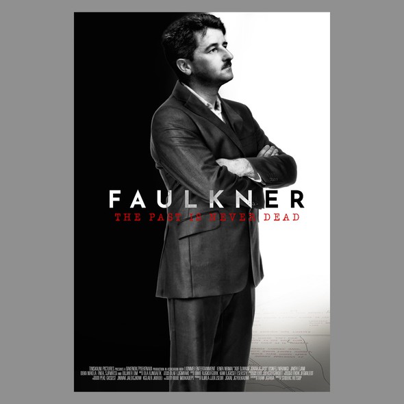 Artwork with the title 'Poster design contest for the film FAULKNER'