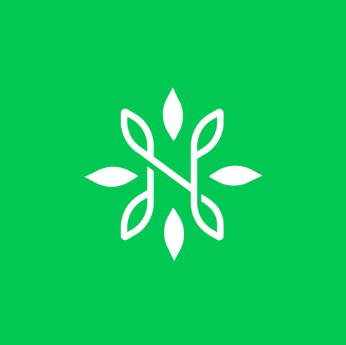 Vegetarian logo with the title 'N Nature Logomark Concept'