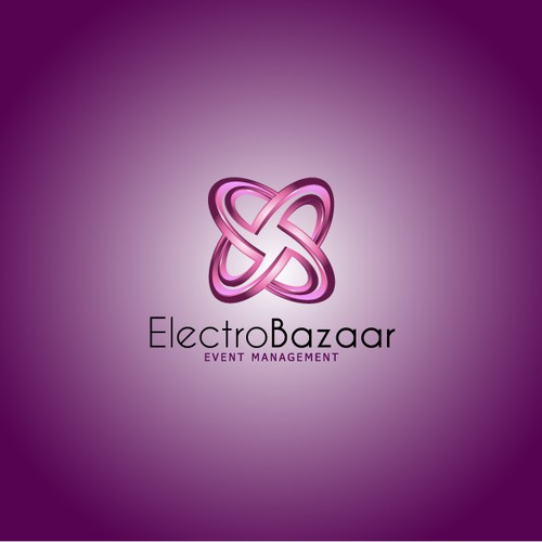 Electronic music logo with the title '3D logo concept for Electro Bazaar'
