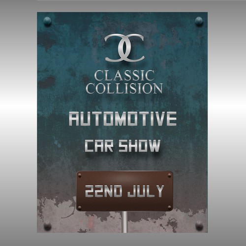 Rustic artwork with the title 'Poster design'