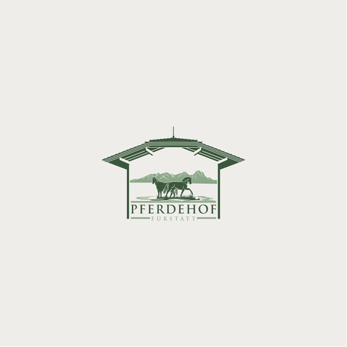 Equestrian logo with the title 'Pferdehof Fürstätt'