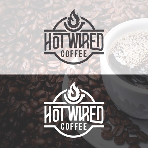 Coffee cup logo with the title 'Food Truck Logo design'