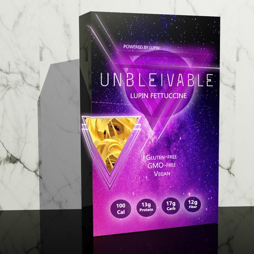 Business packaging with the title 'Unique Modern Pasta Box Design'