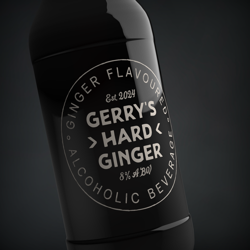 Lettering label with the title 'Hard Ginger'