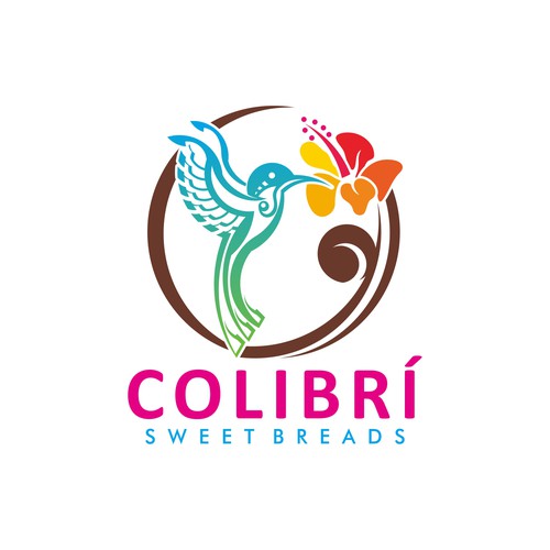 Tribal logo with the title 'Concept logo for Colibri'