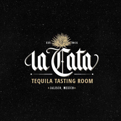 Gothic design with the title 'Lettering logo for La Cata.'