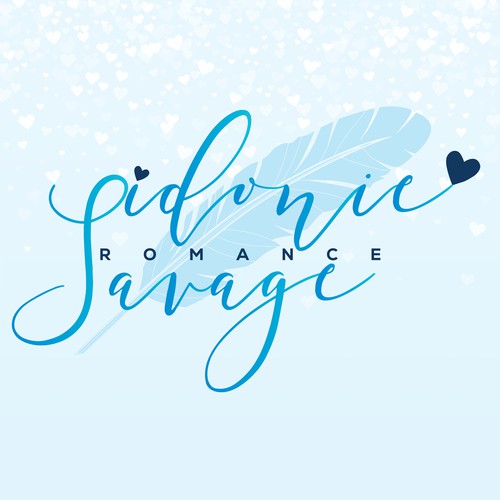 Heart design with the title '- Author logo design for Sidonie Savage'