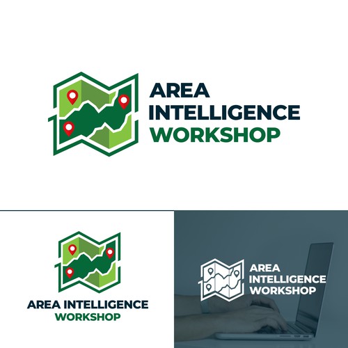 Online course logo with the title 'Area Intelligence Workshop Logo Design'