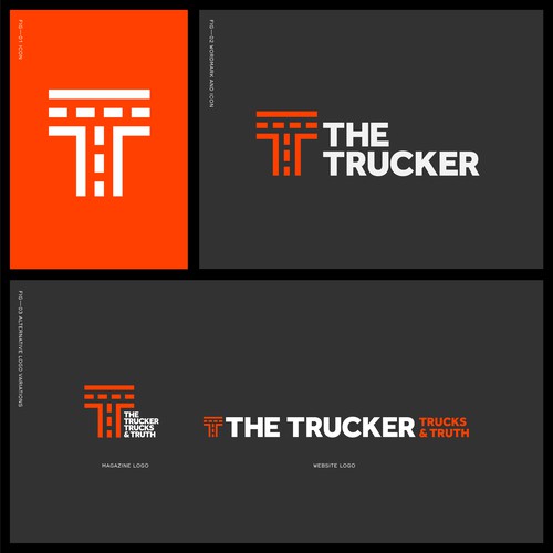Web design brand with the title 'The Trucker — Publishing'