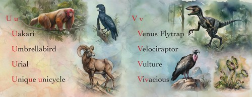 Illustrated design with the title 'Interior design of the book "Jules Can Read, Part 1: Words"'