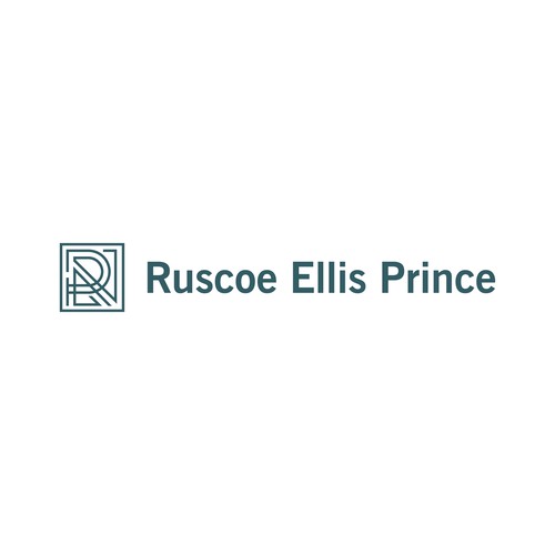 Music production logo with the title 'Modern and Sophisticated Logo for Ruscoe Ellis Prince'