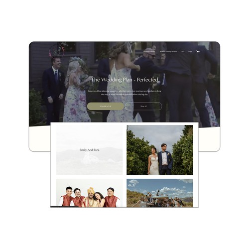 Wedding design with the title 'Wedding Planner Website'