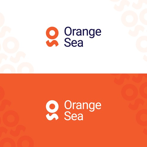 Corporate design logo with the title 'Orange Sea- Powerful & Elegant Logo for Expanding Global Corporation'