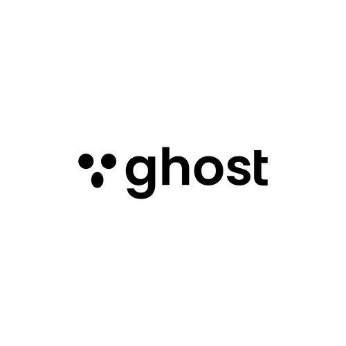 Minimalist logo with the title 'Minimal ghost logo'