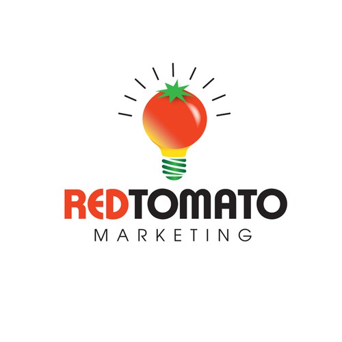 Communication logo with the title 'Logo Design for Red Tomato Marketing'