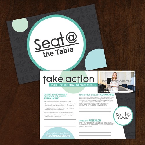Takeaway design with the title 'Takeaway Card for Business Event'